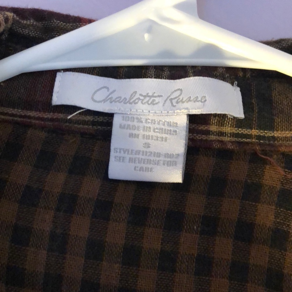 Charlotte Russe Button Down Flannel - Picture 2 of 5